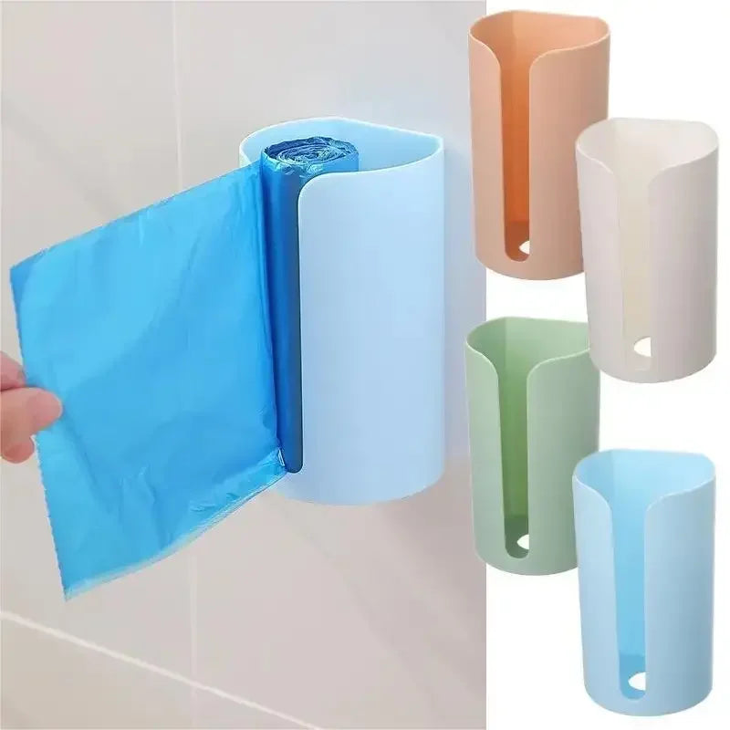 Kitchen Storage Organization Plastic Box Garbage Bag Storage Wall-Mounted Storage Box Removable Garbage Bag Storage Box