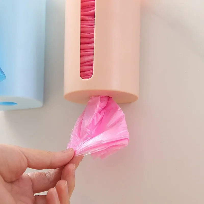 Kitchen Storage Organization Plastic Box Garbage Bag Storage Wall-Mounted Storage Box Removable Garbage Bag Storage Box