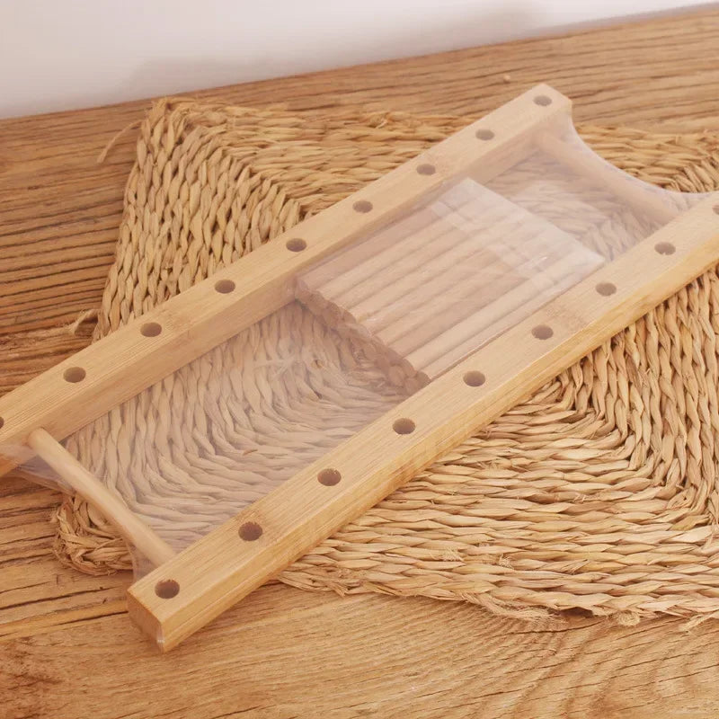 Kitchen Dish Drain Rack Wooden Display Stand Drainer Holder Drying Bowl Holder Simple Pot Lid Shelf Dinnerware Storage Organizer