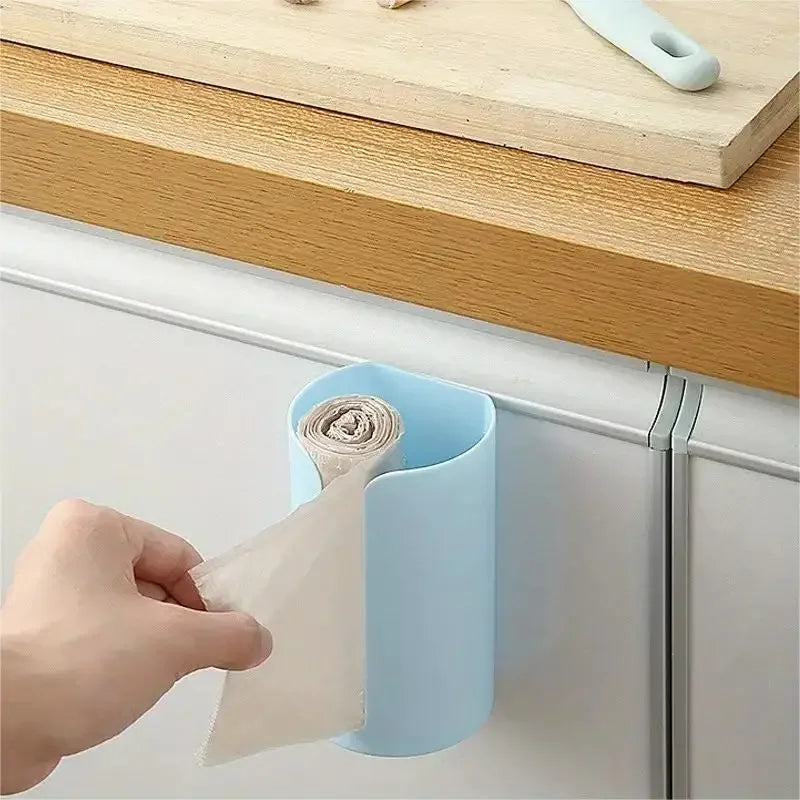 Kitchen Storage Organization Plastic Box Garbage Bag Storage Wall-Mounted Storage Box Removable Garbage Bag Storage Box
