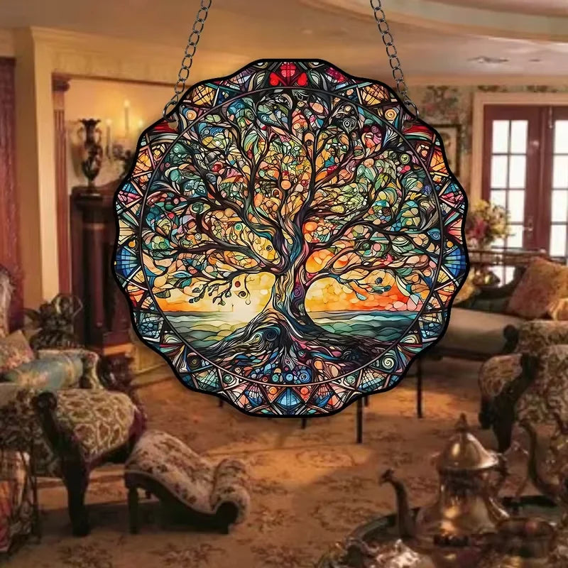 Acrylic Tree of Life Decorative Sign, Wall Art Decorative Hanging, Welcome Sign, Hanging Decoration, Decorative Hanging Signs