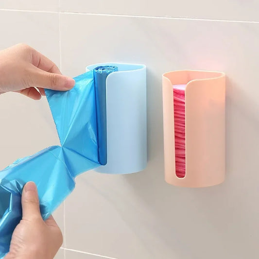 Kitchen Storage Organization Plastic Box Garbage Bag Storage Wall-Mounted Storage Box Removable Garbage Bag Storage Box